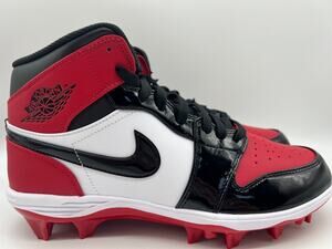 Jordan 1 Mid TD Cleat Bred Toe Men’s Size 10 Football Cleats FJ6805-601 New